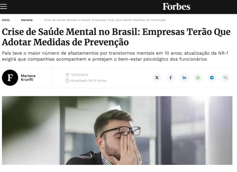 Reportagem do Forbes Brasil sobre a nova NR-01
